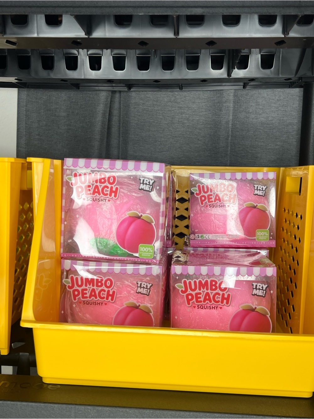Jumbo Peach Squishy Toy - Pink and scented